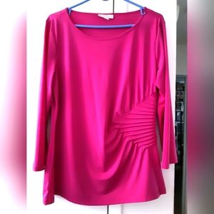 EUC long sleeve fuschia blouse